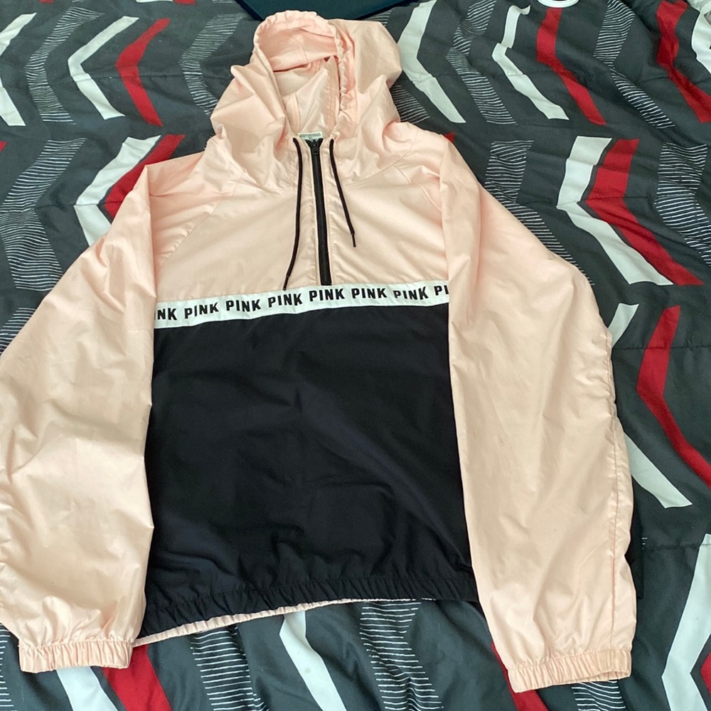 Hooded PINK Anorak Quarter Zip